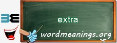 WordMeaning blackboard for extra